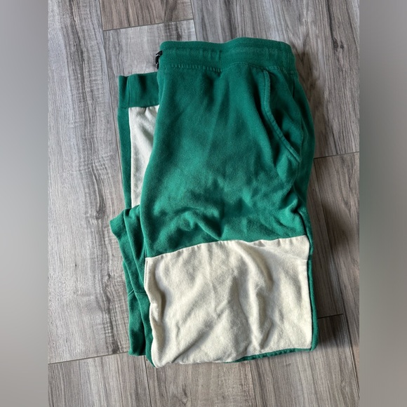 Edgar and Ash Sweat Set Color blocked Hoodie & Jogger in Green & Tan Size XL - Picture 5 of 10